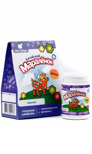 Драже МАРАЛЁНОК с пантогематогеном и черникой