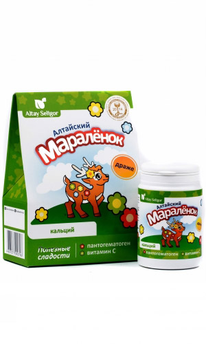 Драже МАРАЛЁНОК с пантогематогеном и кальцием